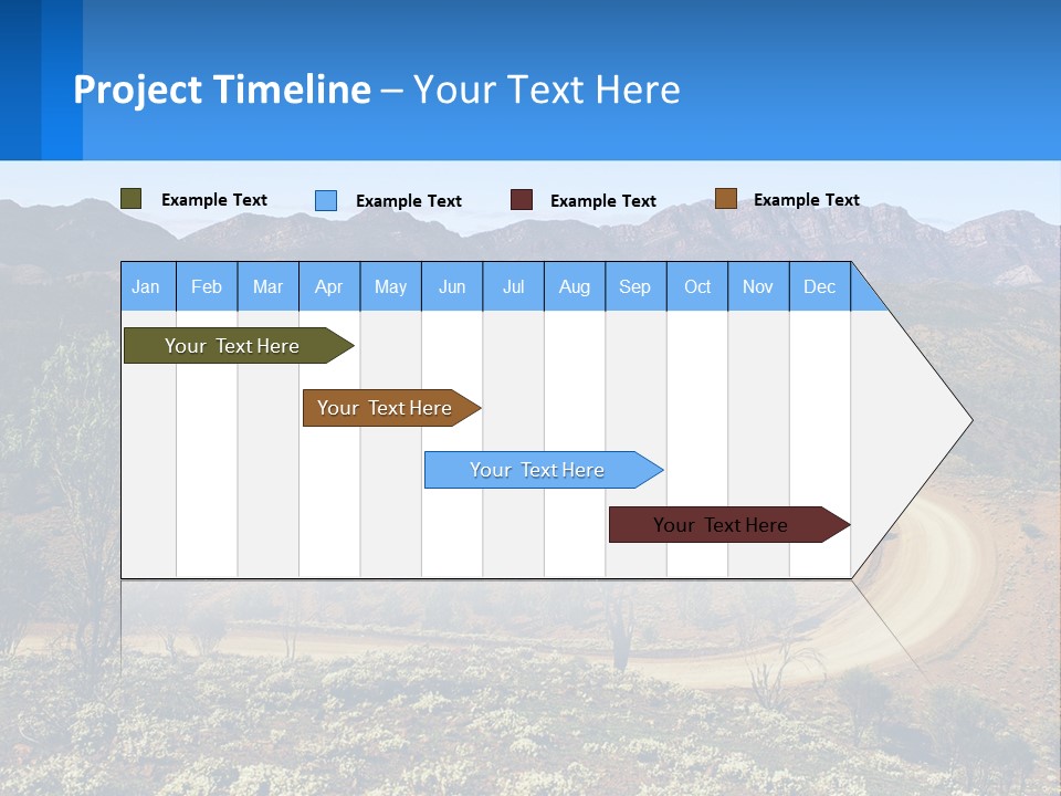 A Dirt Road In The Middle Of A Mountain Range PowerPoint Template