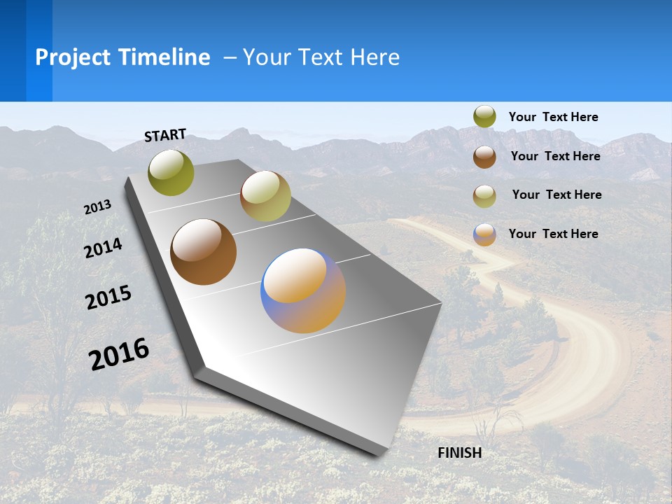 A Dirt Road In The Middle Of A Mountain Range PowerPoint Template