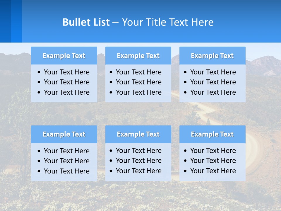 A Dirt Road In The Middle Of A Mountain Range PowerPoint Template