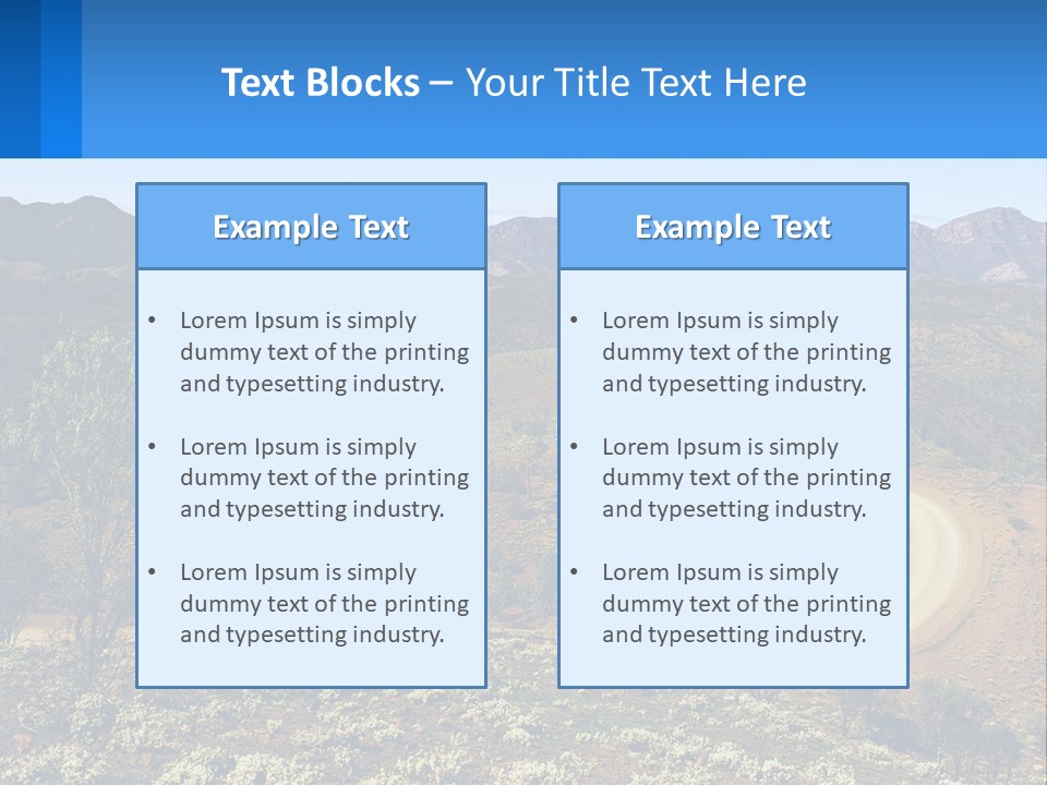 A Dirt Road In The Middle Of A Mountain Range PowerPoint Template