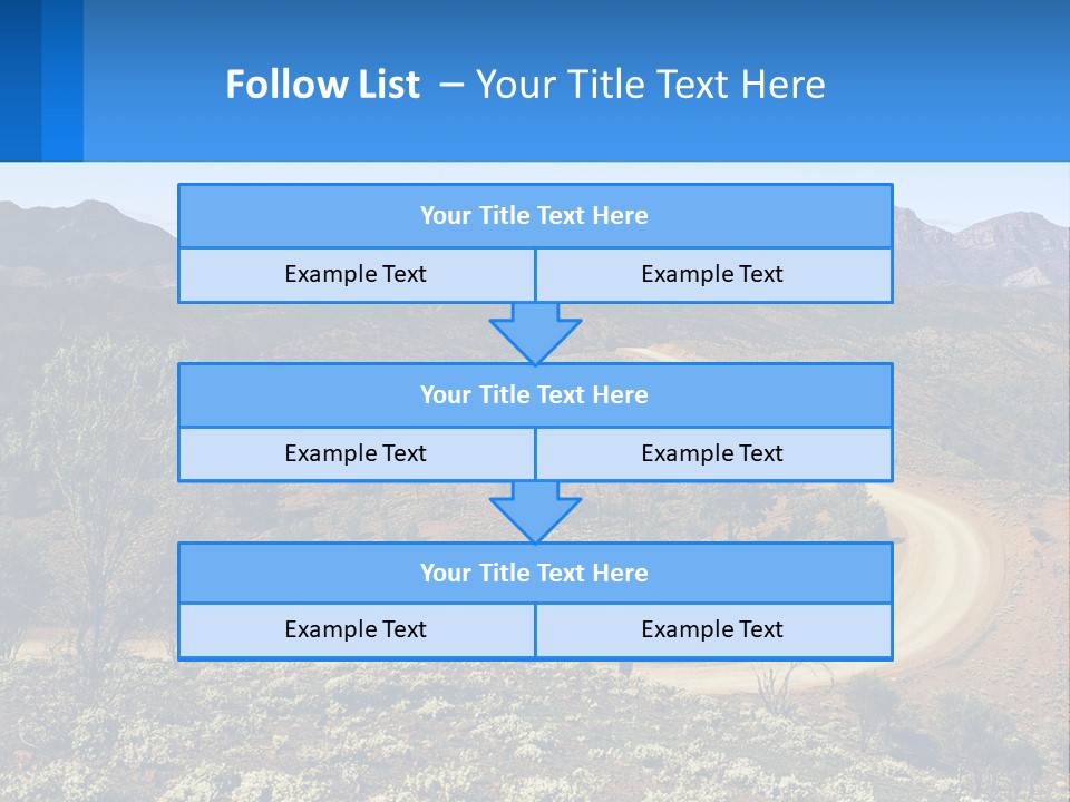 A Dirt Road In The Middle Of A Mountain Range PowerPoint Template