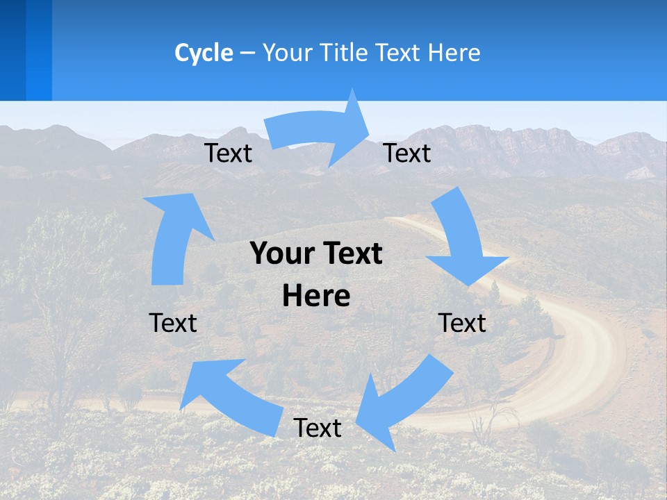 A Dirt Road In The Middle Of A Mountain Range PowerPoint Template