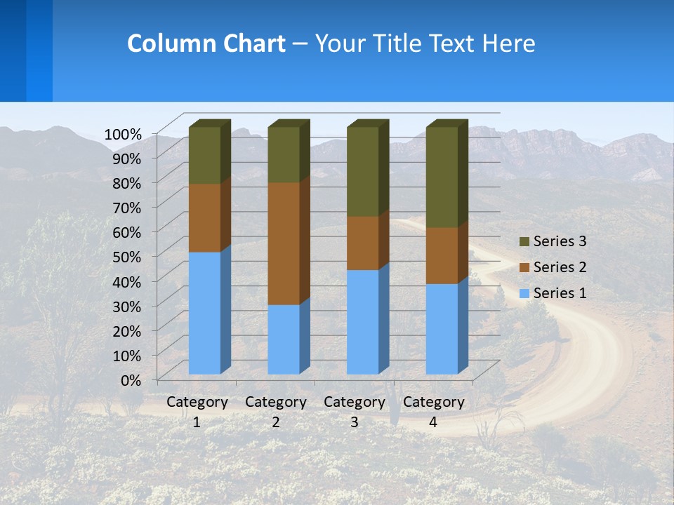 A Dirt Road In The Middle Of A Mountain Range PowerPoint Template