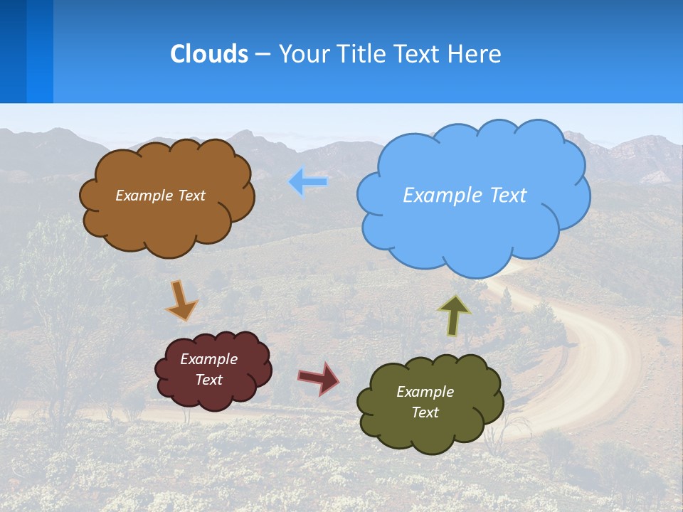 A Dirt Road In The Middle Of A Mountain Range PowerPoint Template