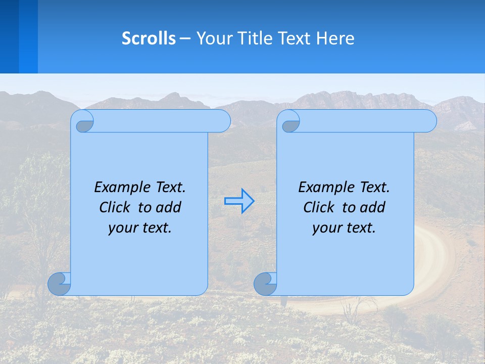 A Dirt Road In The Middle Of A Mountain Range PowerPoint Template
