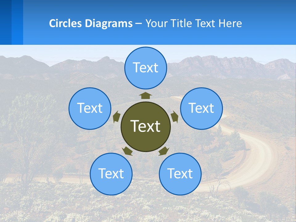 A Dirt Road In The Middle Of A Mountain Range PowerPoint Template