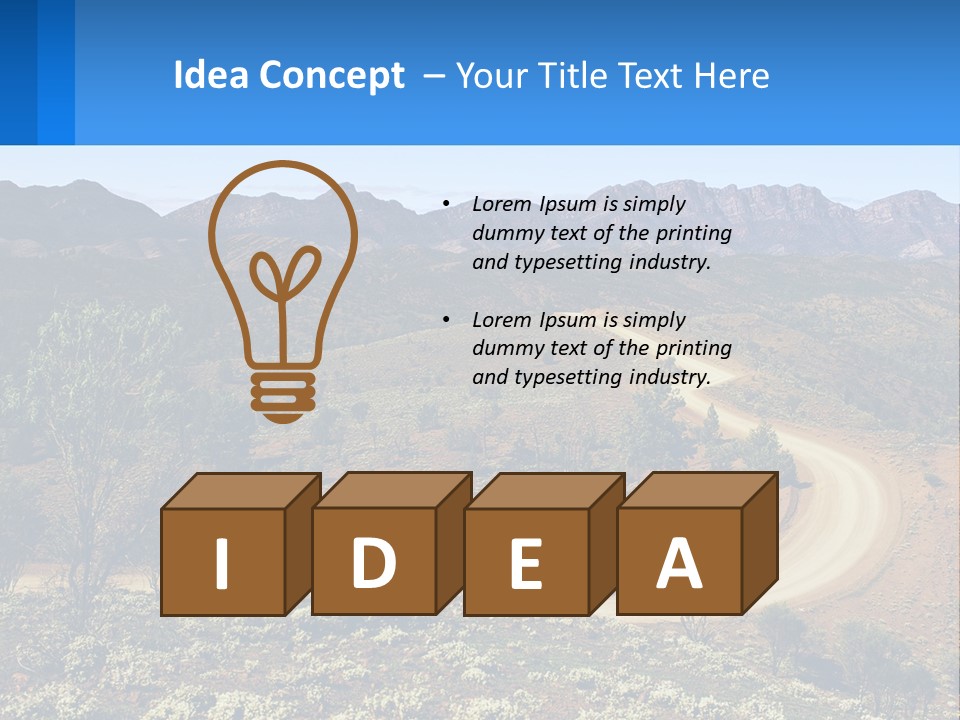 A Dirt Road In The Middle Of A Mountain Range PowerPoint Template