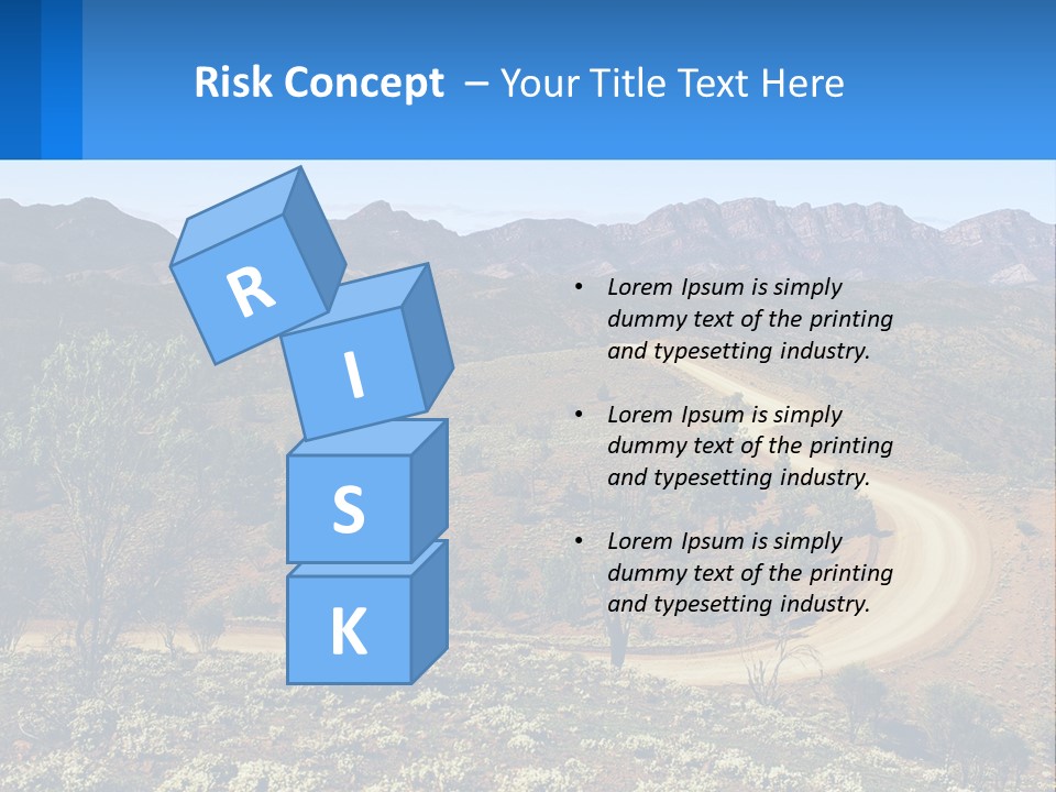 A Dirt Road In The Middle Of A Mountain Range PowerPoint Template
