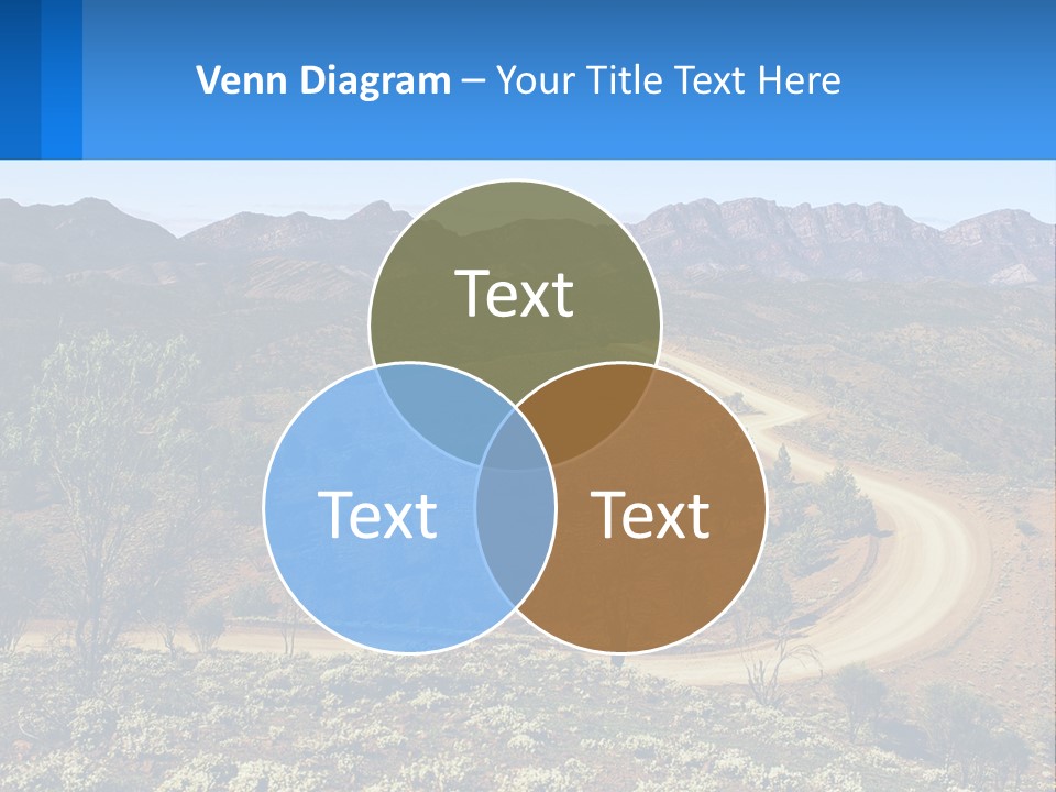 A Dirt Road In The Middle Of A Mountain Range PowerPoint Template