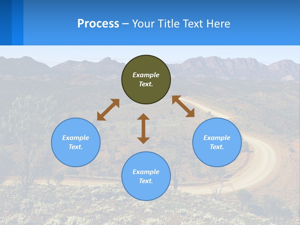 A Dirt Road In The Middle Of A Mountain Range PowerPoint Template