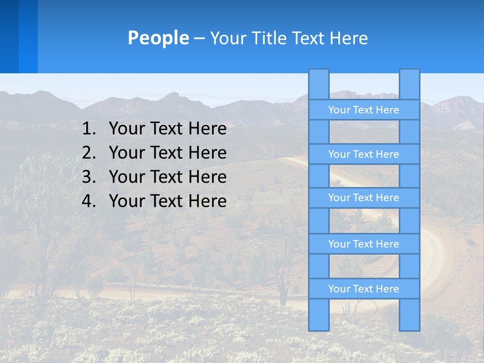 A Dirt Road In The Middle Of A Mountain Range PowerPoint Template