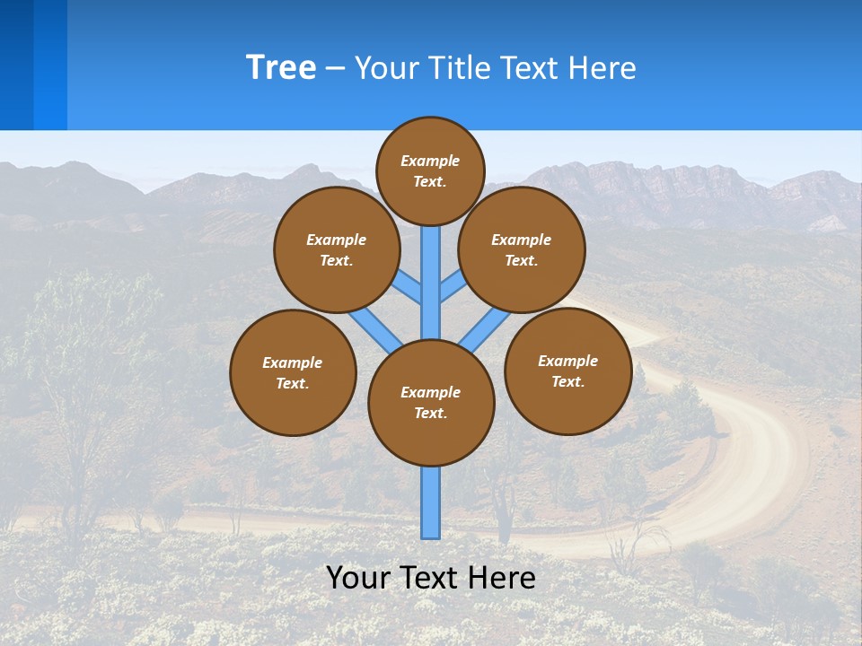 A Dirt Road In The Middle Of A Mountain Range PowerPoint Template