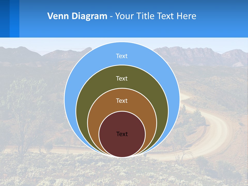 A Dirt Road In The Middle Of A Mountain Range PowerPoint Template