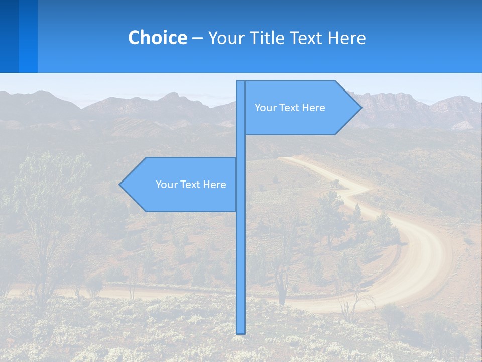 A Dirt Road In The Middle Of A Mountain Range PowerPoint Template