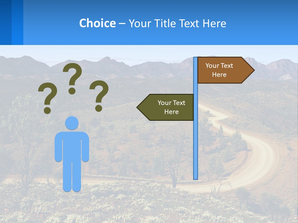 A Dirt Road In The Middle Of A Mountain Range PowerPoint Template