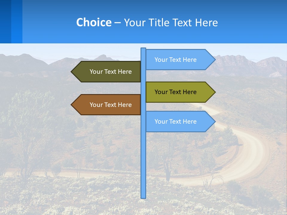 A Dirt Road In The Middle Of A Mountain Range PowerPoint Template