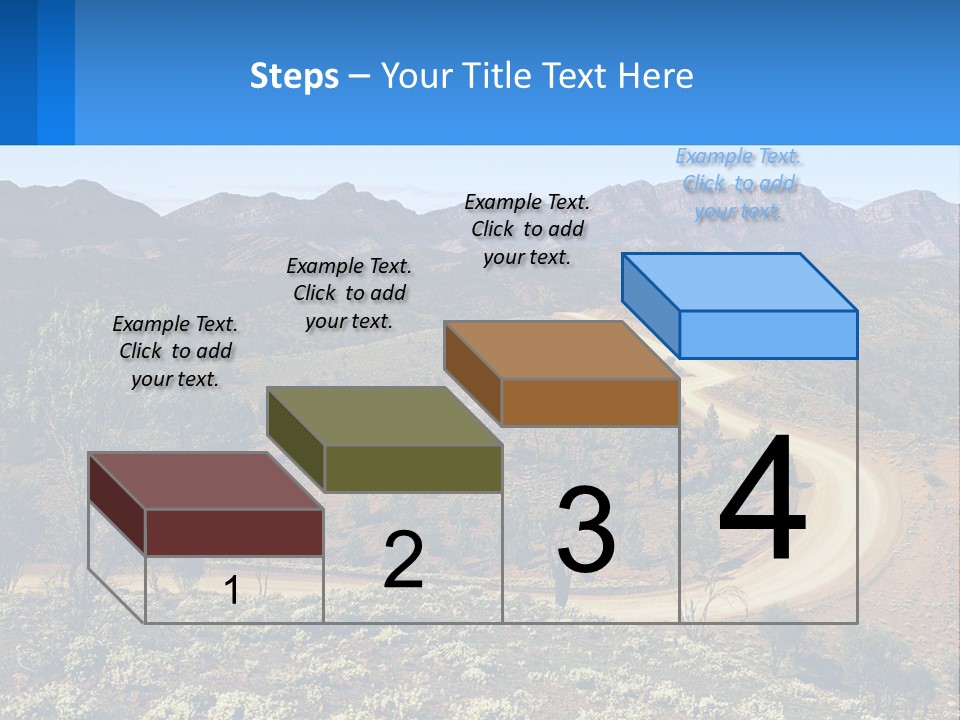 A Dirt Road In The Middle Of A Mountain Range PowerPoint Template