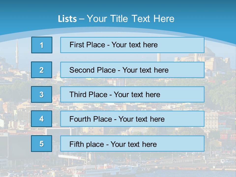 A Large Body Of Water With A City In The Background PowerPoint Template
