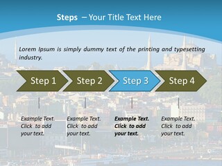 A Large Body Of Water With A City In The Background PowerPoint Template