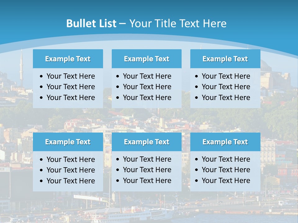 A Large Body Of Water With A City In The Background PowerPoint Template