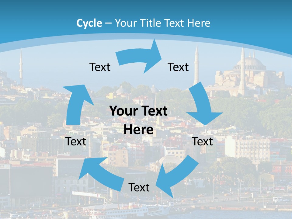 A Large Body Of Water With A City In The Background PowerPoint Template