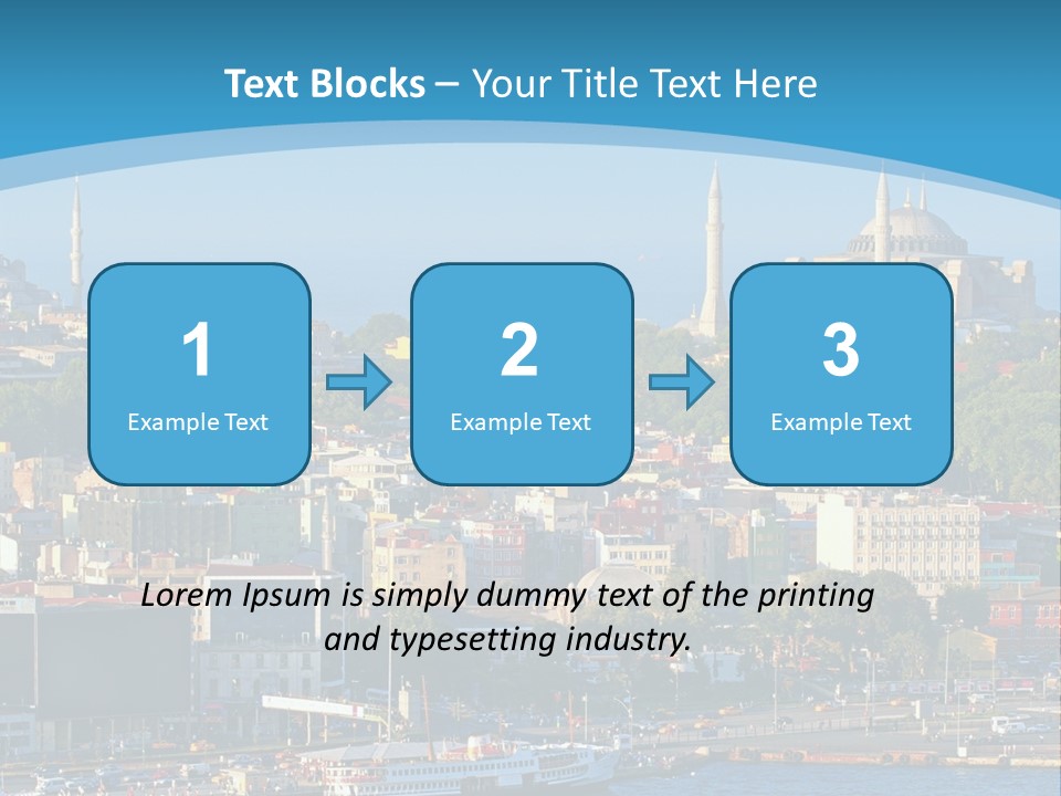 A Large Body Of Water With A City In The Background PowerPoint Template