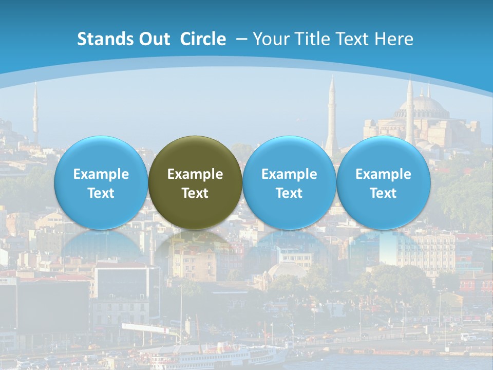 A Large Body Of Water With A City In The Background PowerPoint Template