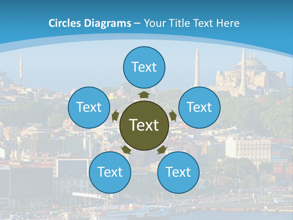 A Large Body Of Water With A City In The Background PowerPoint Template