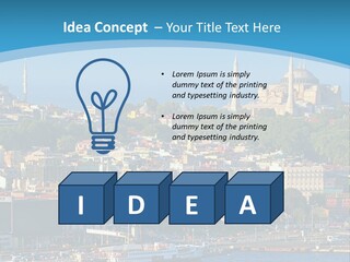 A Large Body Of Water With A City In The Background PowerPoint Template