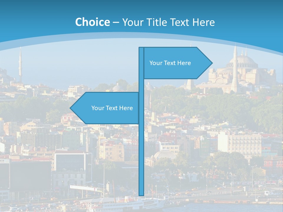 A Large Body Of Water With A City In The Background PowerPoint Template