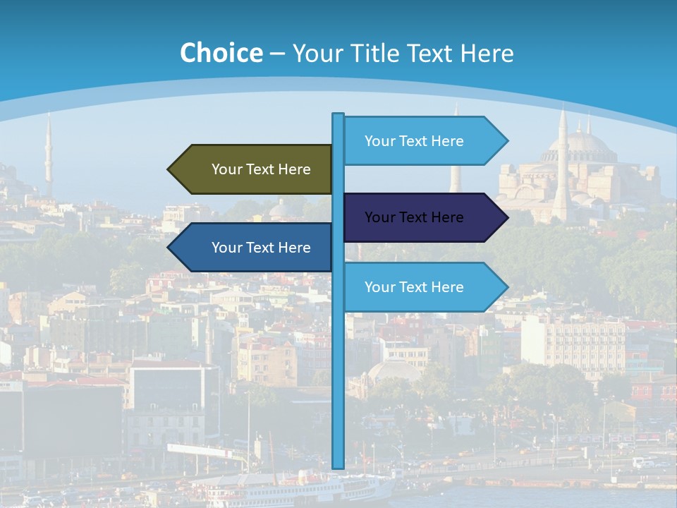 A Large Body Of Water With A City In The Background PowerPoint Template