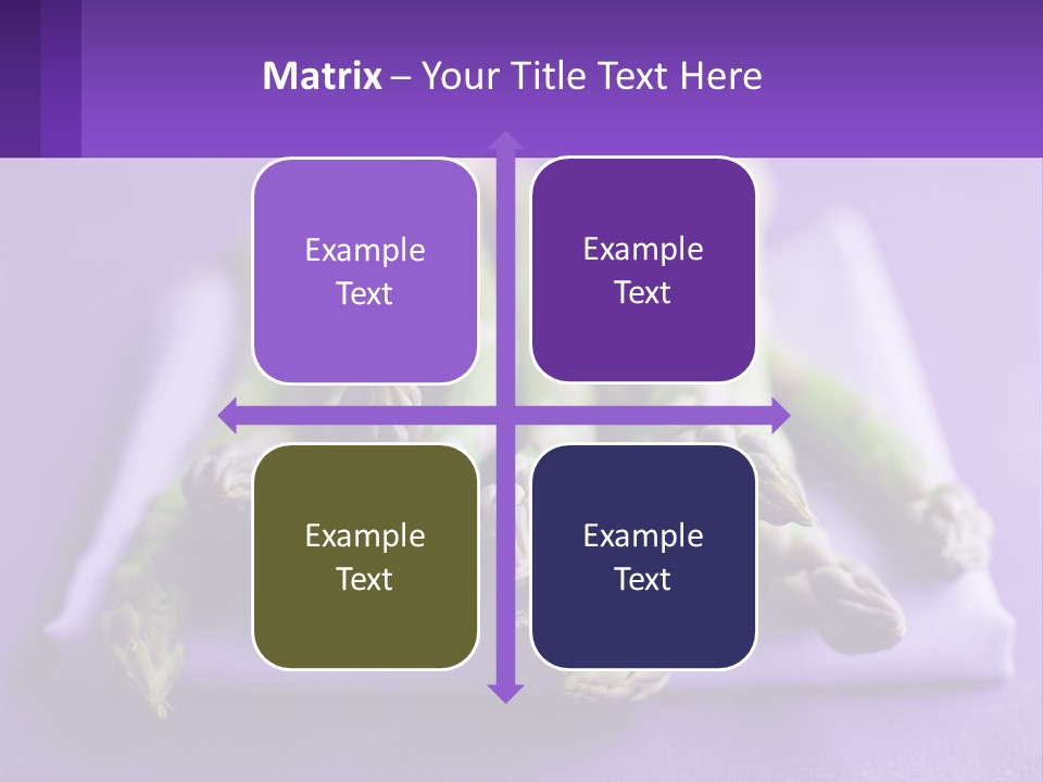 A Bunch Of Green Asparagus On A Purple Surface PowerPoint Template