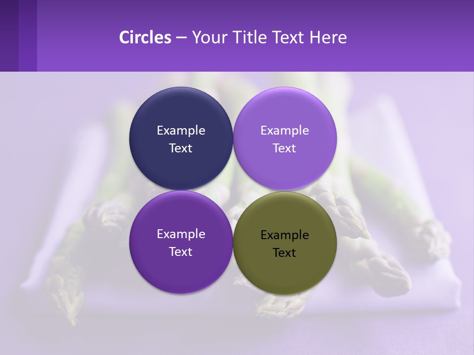 A Bunch Of Green Asparagus On A Purple Surface PowerPoint Template