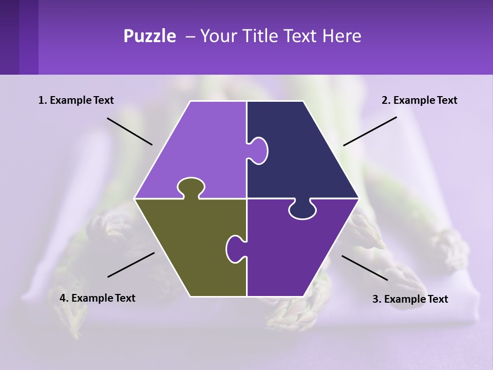 A Bunch Of Green Asparagus On A Purple Surface PowerPoint Template