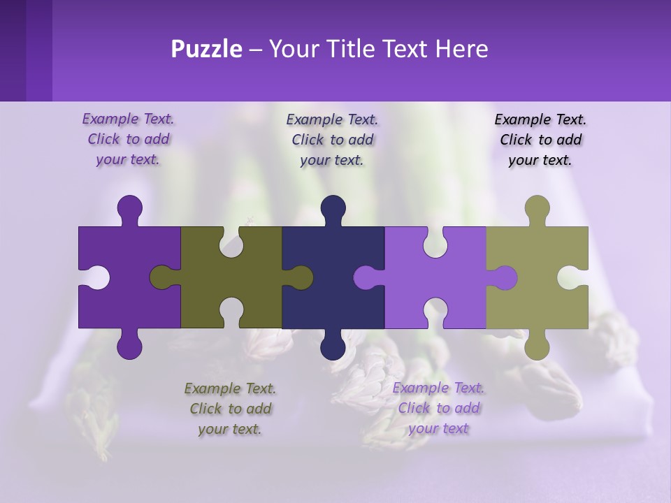 A Bunch Of Green Asparagus On A Purple Surface PowerPoint Template