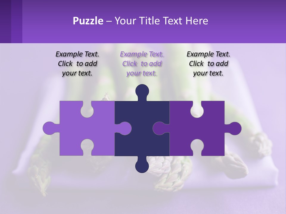 A Bunch Of Green Asparagus On A Purple Surface PowerPoint Template