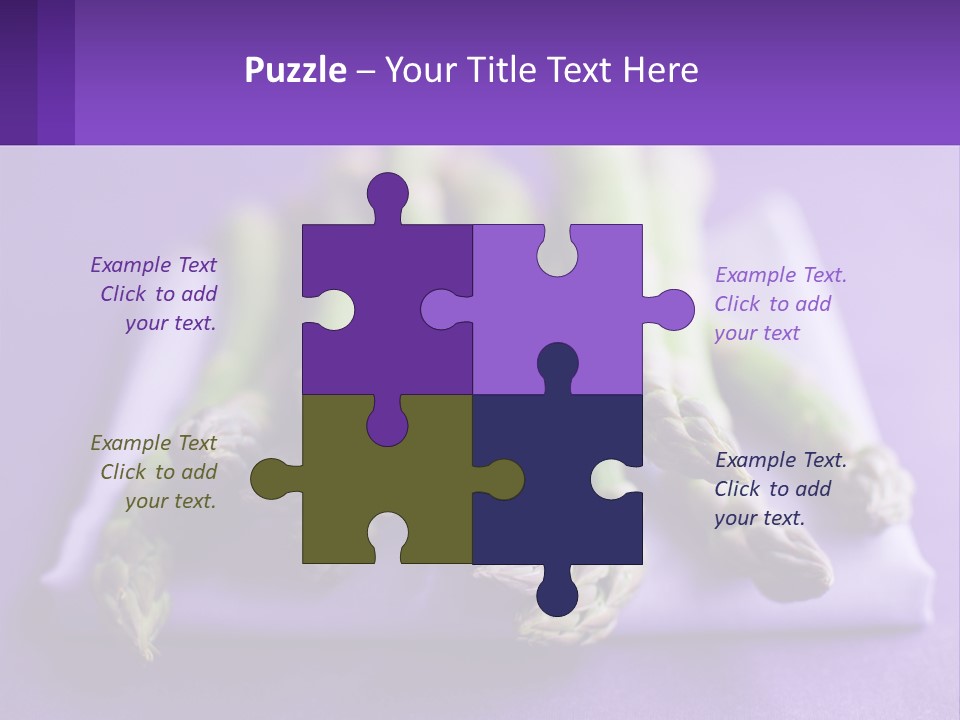 A Bunch Of Green Asparagus On A Purple Surface PowerPoint Template