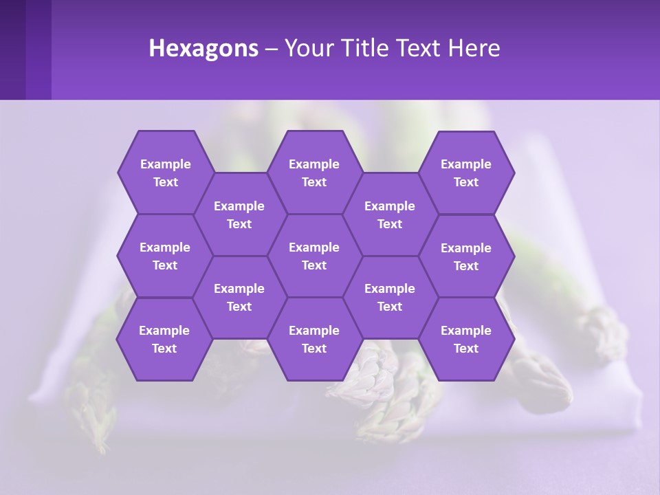 A Bunch Of Green Asparagus On A Purple Surface PowerPoint Template
