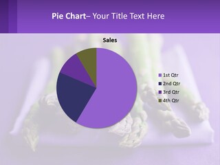 A Bunch Of Green Asparagus On A Purple Surface PowerPoint Template