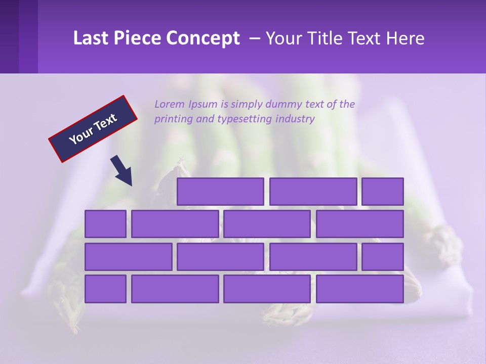 A Bunch Of Green Asparagus On A Purple Surface PowerPoint Template