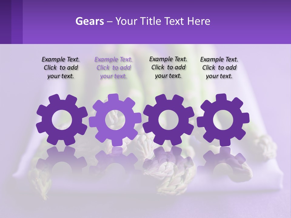 A Bunch Of Green Asparagus On A Purple Surface PowerPoint Template