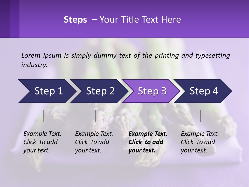 A Bunch Of Green Asparagus On A Purple Surface PowerPoint Template