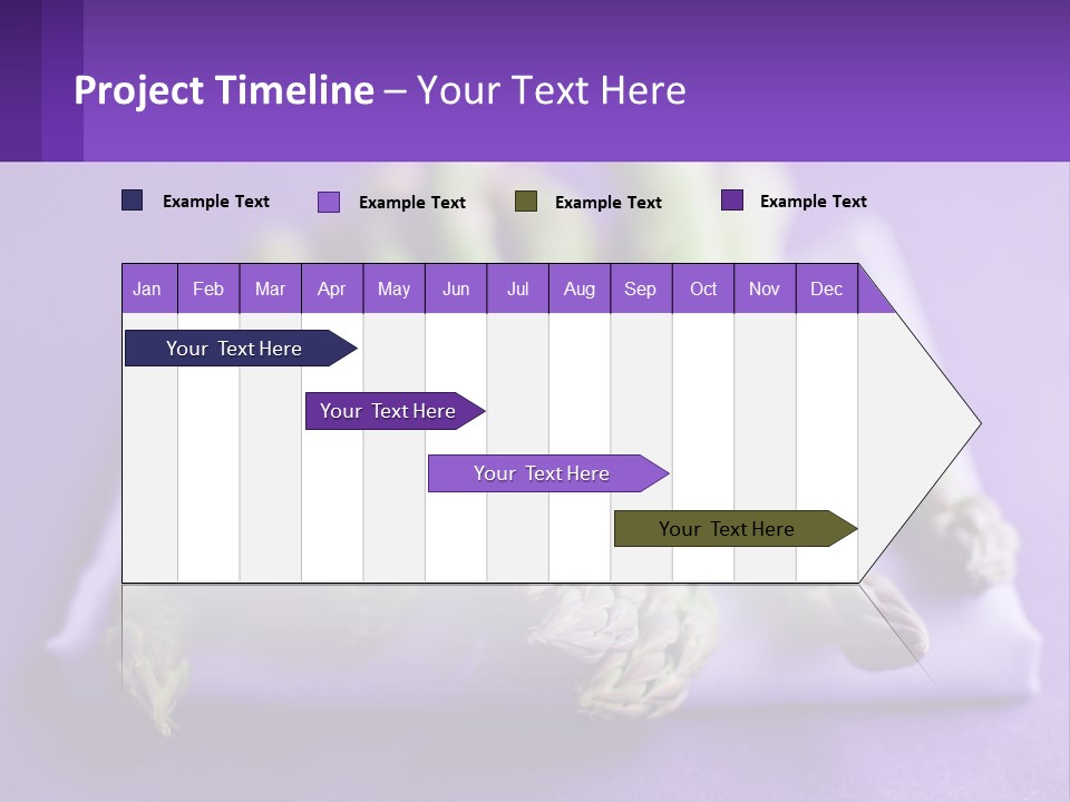 A Bunch Of Green Asparagus On A Purple Surface PowerPoint Template