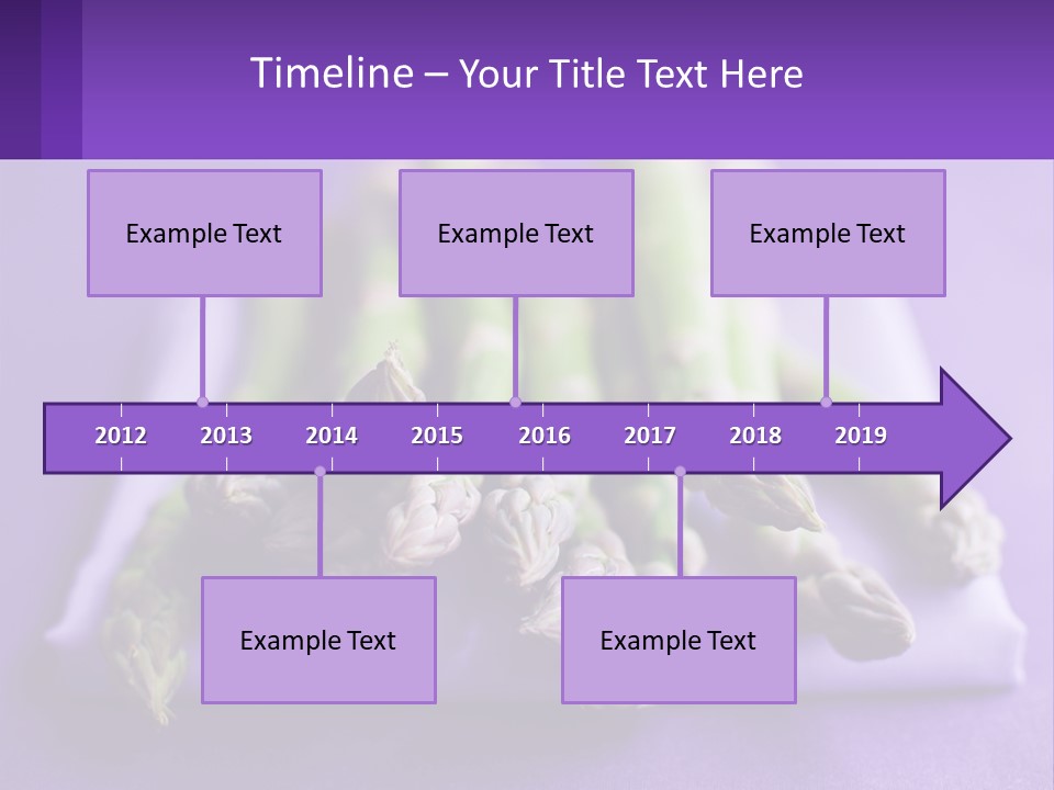 A Bunch Of Green Asparagus On A Purple Surface PowerPoint Template