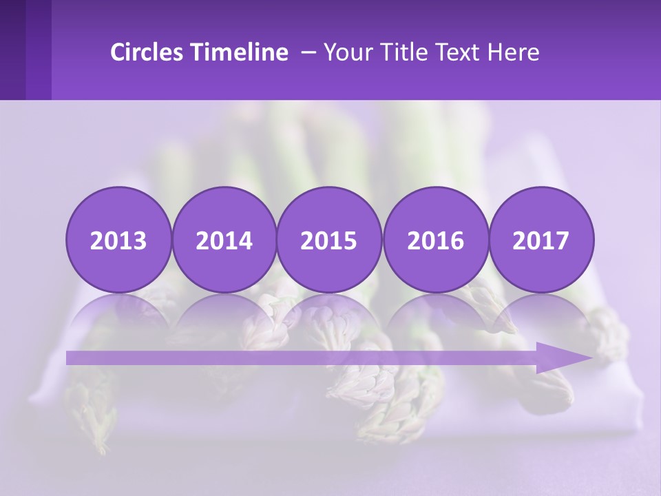 A Bunch Of Green Asparagus On A Purple Surface PowerPoint Template