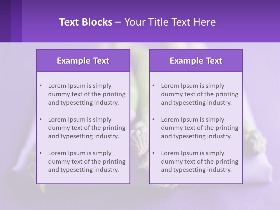A Bunch Of Green Asparagus On A Purple Surface PowerPoint Template