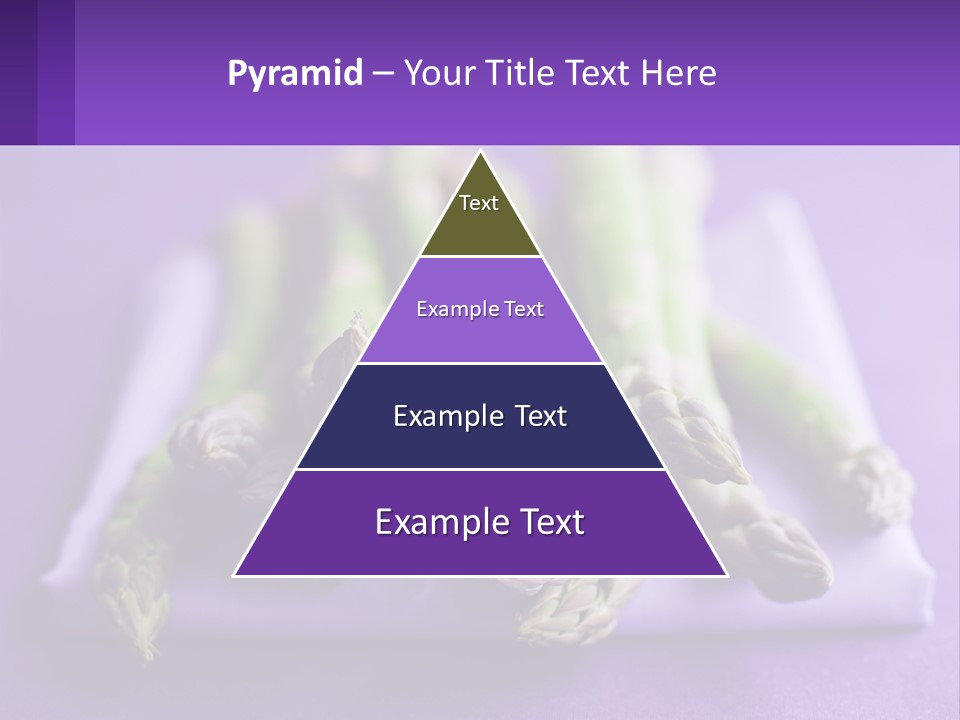 A Bunch Of Green Asparagus On A Purple Surface PowerPoint Template