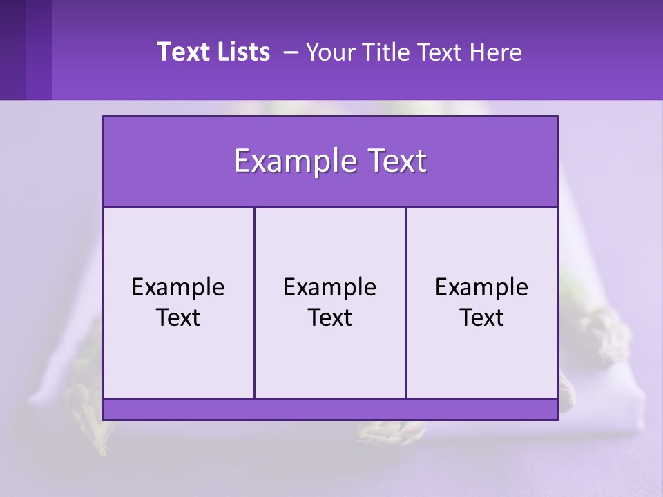 A Bunch Of Green Asparagus On A Purple Surface PowerPoint Template