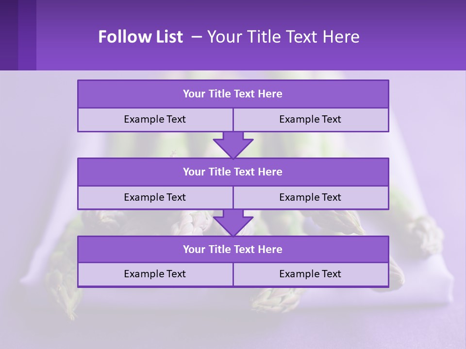 A Bunch Of Green Asparagus On A Purple Surface PowerPoint Template