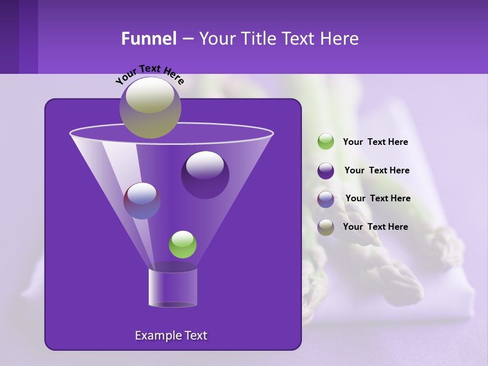 A Bunch Of Green Asparagus On A Purple Surface PowerPoint Template